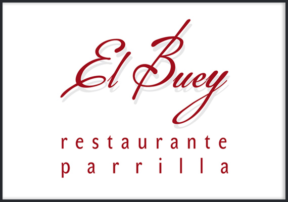 IMAGEN CORPORATIVA. Restaurante El Buey. Logotipo, papelería, cartelería de promociones, vehículos, rotulación...