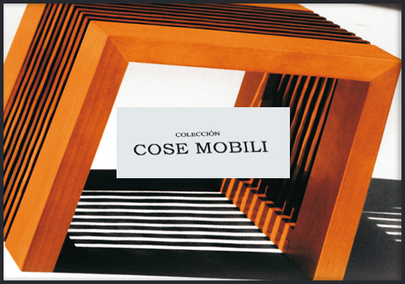 MAQUETACIÓN e Impresión offset de fichas díptico para catálogo muebles. Colección COSE MOBILI - MARKTEX.