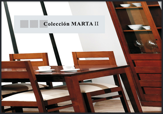 MAQUETACIÓN e Impresión offset de fichas díptico para catálogo muebles. Colección MARTA II - MARKTEX.
